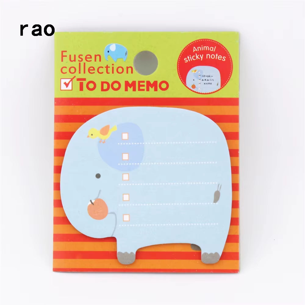 Charming 070 Animal Series Memo Pad Sticky Notes Bookmark Point It Sticker Paper Office School Supplies Writing Pads Notebooks