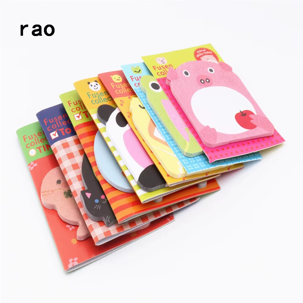 Charming 070 Animal Series Memo Pad Sticky Notes Bookmark Point It Sticker Paper Office School Supplies Writing Pads Notebooks